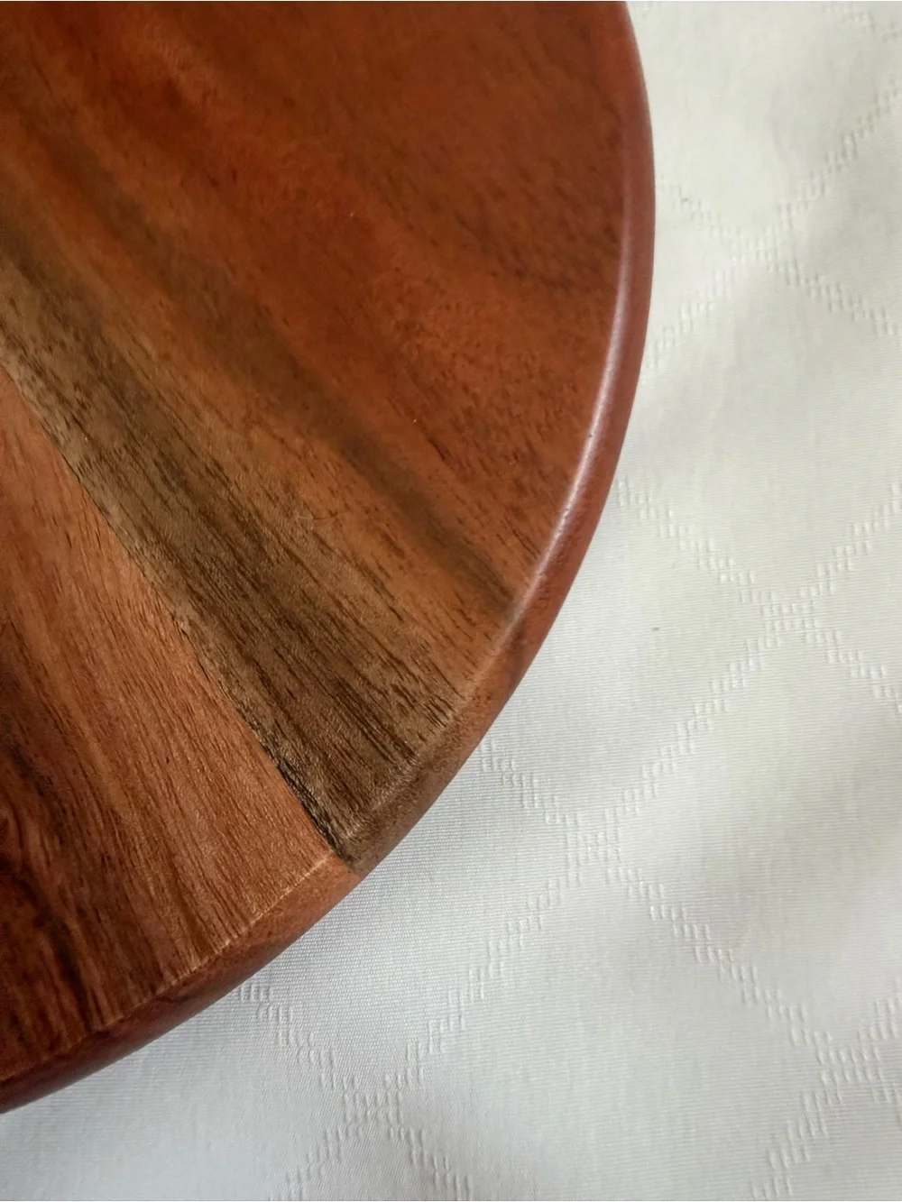 Hearth & Hand Round Wooden Serving Board in Warm Brown NWOT